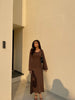 “Brown” Long Bodycon Dress