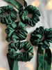 Dark Green Silk Scrunchie