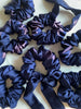 Dark Blue Silk Scrunchie