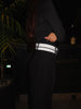 Black Highway Reverse Waistband Wide Leg Pants