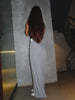 Light Grey Highway Reverse Waistband Wide Leg Pants