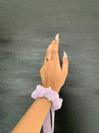 Lilac Georgette Scrunchie