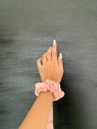 Light Pink Georgette Scrunchie